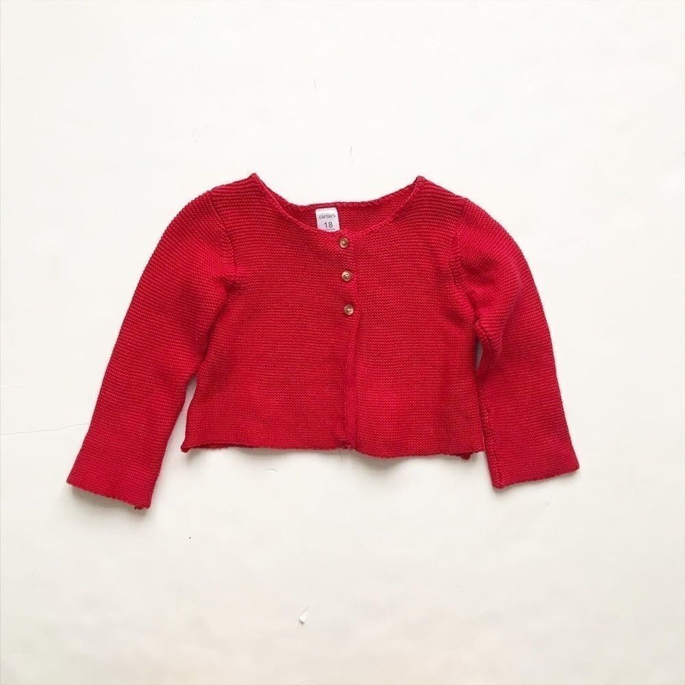 Carters red knit cardigan VGUC 18 months